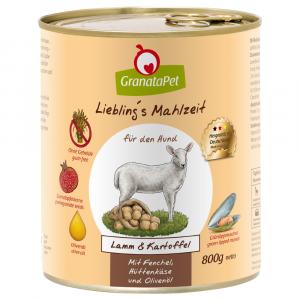 GranataPet Liebling's Mahlzeit, 6 x 800 g - Jagnięcina i ziemniaki