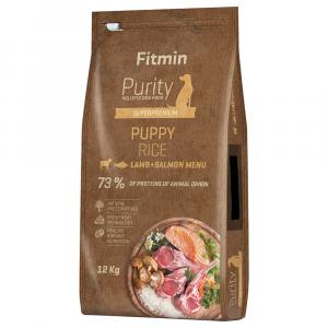 Dwupak Fitmin Purity - Rice Puppy, jagnięcina z łososiem, 2 x 12 kg