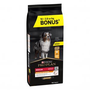 14 + 2,5 kg / 12 + 2 kg gratis! PURINA PRO PLAN, karma sucha dla psa, 16,5 kg / 14 kg - Medium Adult Everyday Nutrition, kurczak i ryż, 14 kg + 2,5 kg