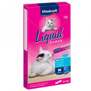 Vitakraft Cat Liquid Snack pasta z łososiem i omega-3 - 6 x 15 g