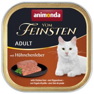 Megapakiet animonda vom Feinsten Adult, 32 x 100 g - Wątróbka drobiowa