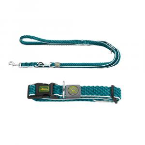 Komplet Hunter: obroża Hilo Vario Basic & regulowana smycz Hilo - Obroża M-L: obw. szyi 33 - 50 cm, smycz dł. 200 cm