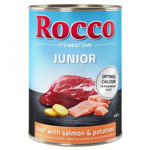 Korzystny pakiet Rocco Junior, 12 x 400 g - Wołowina i łosoś z ziemniakami