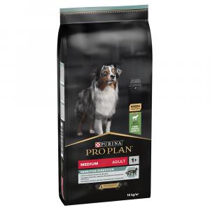 10 kg / 12 kg + 2 kg gratis! PURINA PRO PLAN, karma sucha dla psa, 12 kg / 14 kg - Medium Adult Sensitive Digestion, jagnięcina i ryż, 14 kg