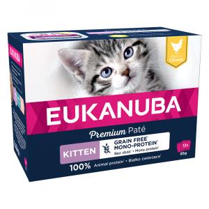 Eukanuba Kitten, bez zbóż, 12 x 85 g - Kurczak