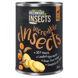 Greenwoods Insects, insekty z ziemniakiem i marchwią - 12 x 375 g