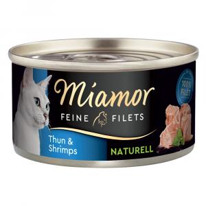 Megapakiet Miamor Feine Filets Naturelle, 24 x 80 g - Tuńczyk z krewetkami