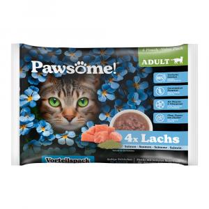 Pawsome Adult, Cat 4 x 85 g - Łosoś