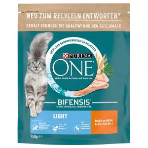 15% taniej! Purina ONE, karma sucha dla kota, różne rodzaje - Light, 750 g