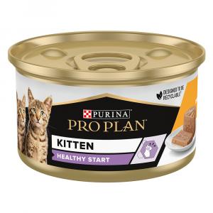 PURINA PRO PLAN Kitten Healthy Start - Kurczak, 48 x 85 g