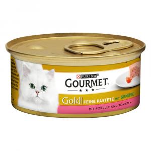 Korzystny pakiet Gourmet Gold Feine Pastete, 24 x 85 g - Pstrąg z pomidorem