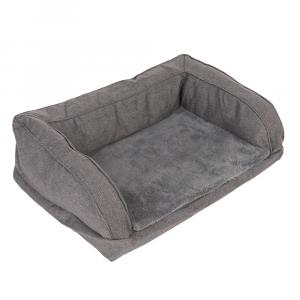 Ortopedyczna sofa dla psa, szara - Dodatkowy pokrowiec, szary, rozmiar S