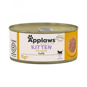 30% taniej! Applaws, karma mokra, 18 x 70 g - Kitten w galarecie, kurczak