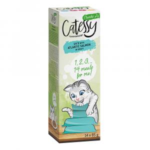 Megapakiet Catessy kawałeczki w sosie, tacki, 56 x 85 g - Z łososiem atlantyckim