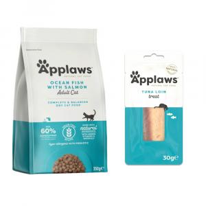 Applaws, karma sucha dla kota, 350/400 g + Applaws Cat Loin, polędwica z tuńczyka, 30 g gratis! - Adult ryby oceaniczne z łososiem, 350 g