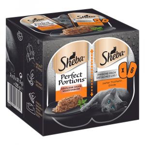 Sheba Perfect Portions, 6 x 37,5 g - Indyk w sosie