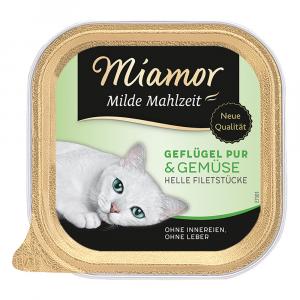 Megapakiet Miamor Milde Mahlzeit, 24 x 100g - Drób z warzywami