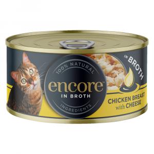 Encore, karma mokra w puszce, 16 x 70 g - Pierś z kurczaka i ser