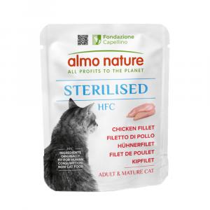 5 + 1 gratis! Almo Nature HFC Sterilised, 6 x 50 g - Filet z kurczaka