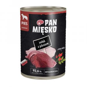 Korzystny pakiet Pan Mięsko Dog, 24 x 400 g - Indyk z jeleniem