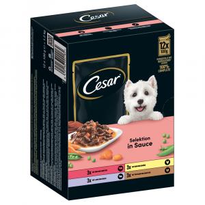 Cesar Selection, mięso i warzywa w sosie - 24 x 100 g