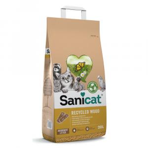 Sanicat Recycled Wood żwirek dla kota - 2 x 20 l
