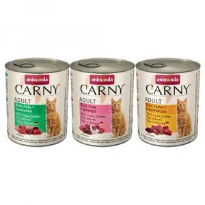 Animonda Carny Adult, 6 x 800 g - 3 smaki, Mieszany pakiet 2