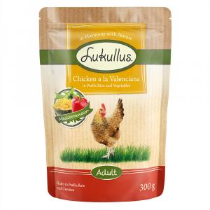 Lukullus Adult, kurczak w ryżu paella z warzywami, 6 x 300 g - Valenciana