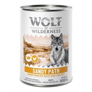 Wolf of Wilderness Senior “Expedition”, 6 x 400 g - Sandy Path - Drób z kurczakiem