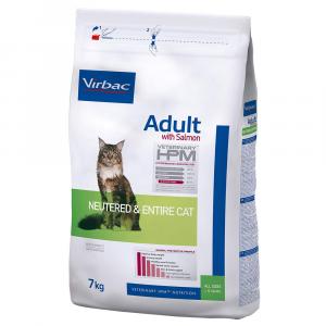 Virbac Veterinary HPM Adult Neutered & Entire Cat, łosoś - 2 x 7 kg