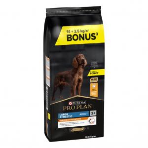 14 + 2,5 kg / 12 + 2 kg gratis! PURINA PRO PLAN, karma sucha dla psa, 16,5 kg / 14 kg - Large Athletic Adult Everyday Nutrition, kurczak i ryż, 14 kg + 2,5 kg