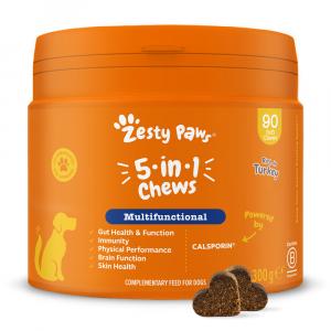 Zesty Paws 5-in-1 Chews, z indykiem - 2 x 90 tabletek do żucia