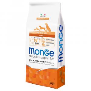 Monge Superpremium All Breeds Adult Kaczka, Ryż i Ziemniaki - 12 kg