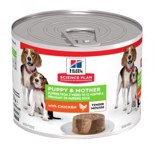 Hill's Science Plan Puppy&Mother Tender Mousse - Kurczak, 24 x 200 g
