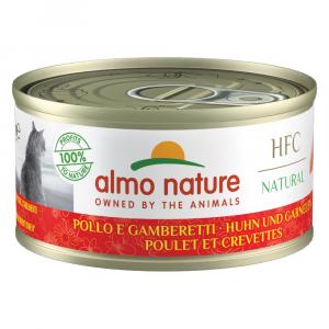 Almo Nature HFC Natural, 6 x 70 g - Kurczak i krewetki