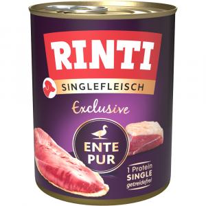 Megapakiet RINTI Singlefleisch, 24 x 800 g - Exclusive, kaczka