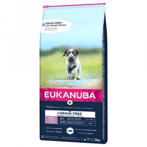 Eukanuba Grain Free Puppy Large Breed, z łososiem - 2 x 12 kg