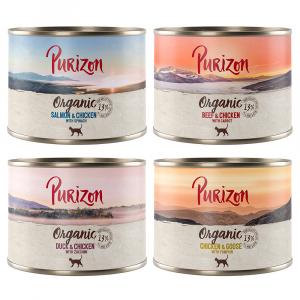 Korzystny pakiet Purizon Organic, 12 x 200 g - Pakiet mieszany (4 smaki)