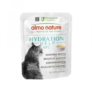 20 + 4 gratis! Almo Nature HFC Hydration Help, karma mokra dla kota, 24 x 50 g - Bulion z sardynek z sardynkami