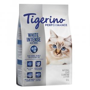 20 + 4 kg/l, 24 + 4 l gratis! Tigerino Performance, żwirek dla kota, 2 x 12 kg / 12 l / 14 l - White Intense Blue Signal, 2 x 12 l