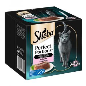 Megapakiet Sheba Perfect Portions, 96 x 37,5 g - Pasztet z łososiem