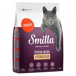3 + 1 kg gratis! Smilla, karma sucha, 4 kg - Adult Sterilised, drób