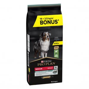 14 + 2,5 kg / 12 + 2 kg gratis! PURINA PRO PLAN, karma sucha dla psa, 16,5 kg / 14 kg - Medium Adult Sensitive Digestion, jagnięcina i ryż, 14 kg + 2,5 kg