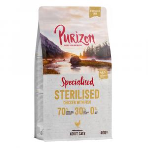 20% taniej! Purizon - bez zbóż, karma sucha, 400 g - Adult Sterilised, kurczak i ryba
