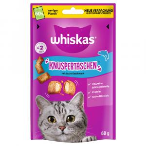Whiskas Temptations, chrupiące poduszeczki - Łosoś, 6 x 60 g
