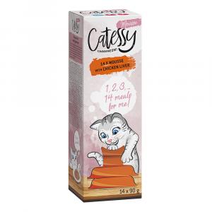 Catessy Mousse w miseczkach, 14 x 90 g - Z wątróbką drobiową