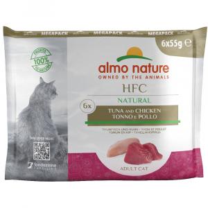 Megapakiet Almo Nature HFC, 24 x 55 g - Tuńczyk i kurczak