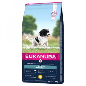 Dwupak Eukanuba Small & Medium Breed - Adult Medium Breed, kurczak, 2 x 15 kg