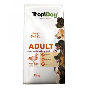 Tropidog Premium Adult Medium & Large, kaczka i ryż - 2 x 12 kg