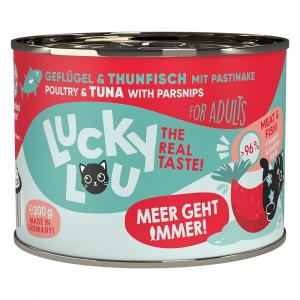 Lucky Lou Adult, 6 x 200 g - Drób i tuńczyk